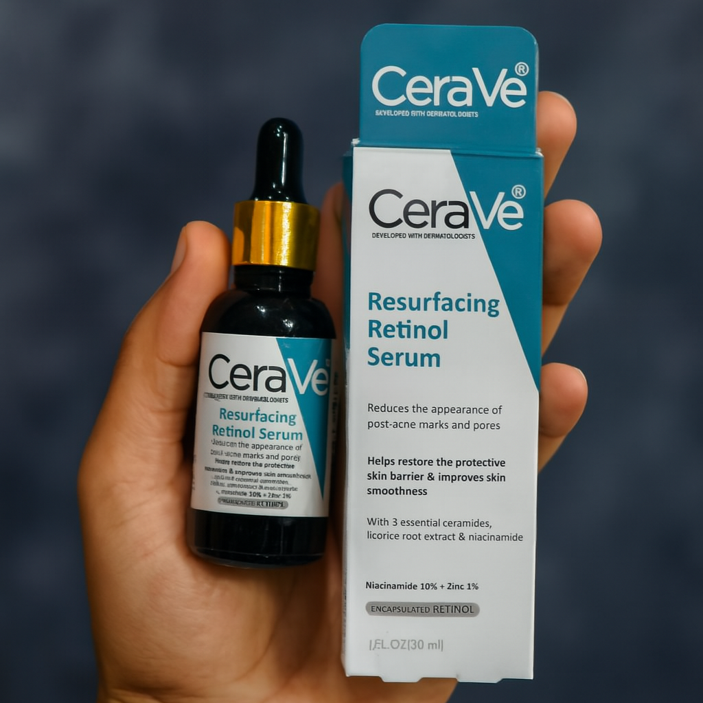 CeraVe Resurfacing Retinol Serum 30ml – For Post-Acne Marks & Uneven Skin Texture