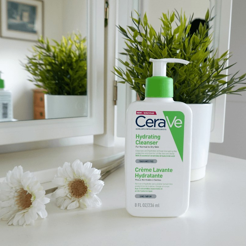 CeraVe Hydrating Facial Cleanser 237ml – Face Wash for Normal to Dry Skin