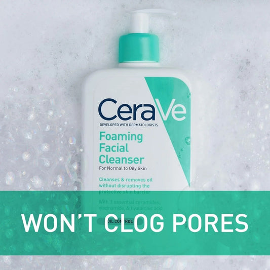 CeraVe Foaming Facial Cleanser 237ml – Face Wash for Normal to Oily Skin