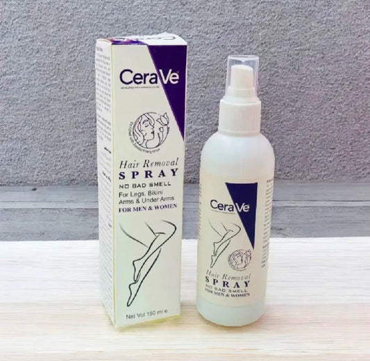 Blue CeraVe Hair Removal Spray Skincare Product For Men And Women - 150ML