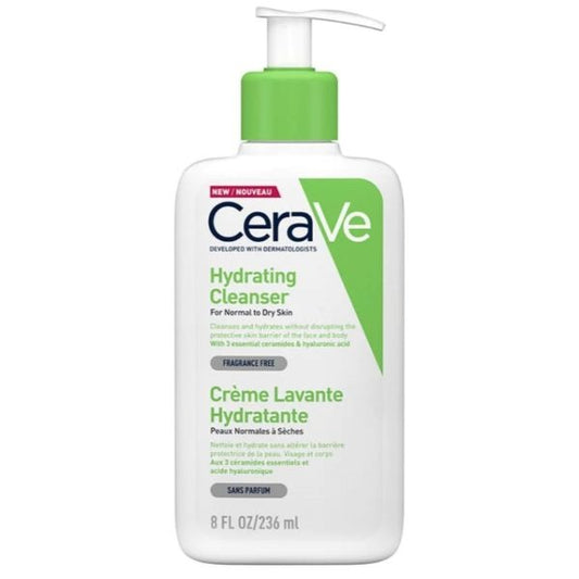 CeraVe Hydrating Facial Cleanser 237ml – Face Wash for Normal to Dry Skin