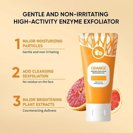 Orange Enzyme Exfoliating & Brightening Gel – Gentle Face Exfoliator