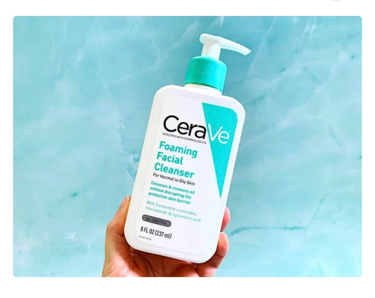 CeraVe Foaming Facial Cleanser 237ml – Face Wash for Normal to Oily Skin