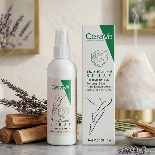 Green CeraVe Hair Removal Spray Skincare Product For Men And Women - 150ML