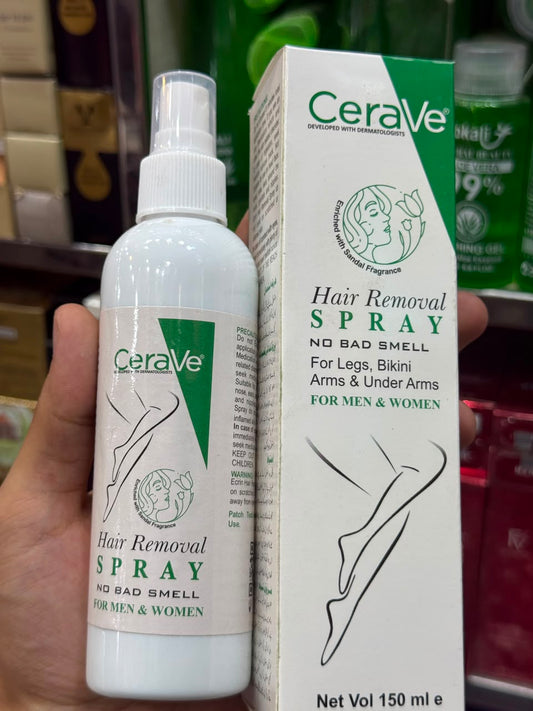 Green CeraVe Hair Removal Spray Skincare Product For Men And Women - 150ML