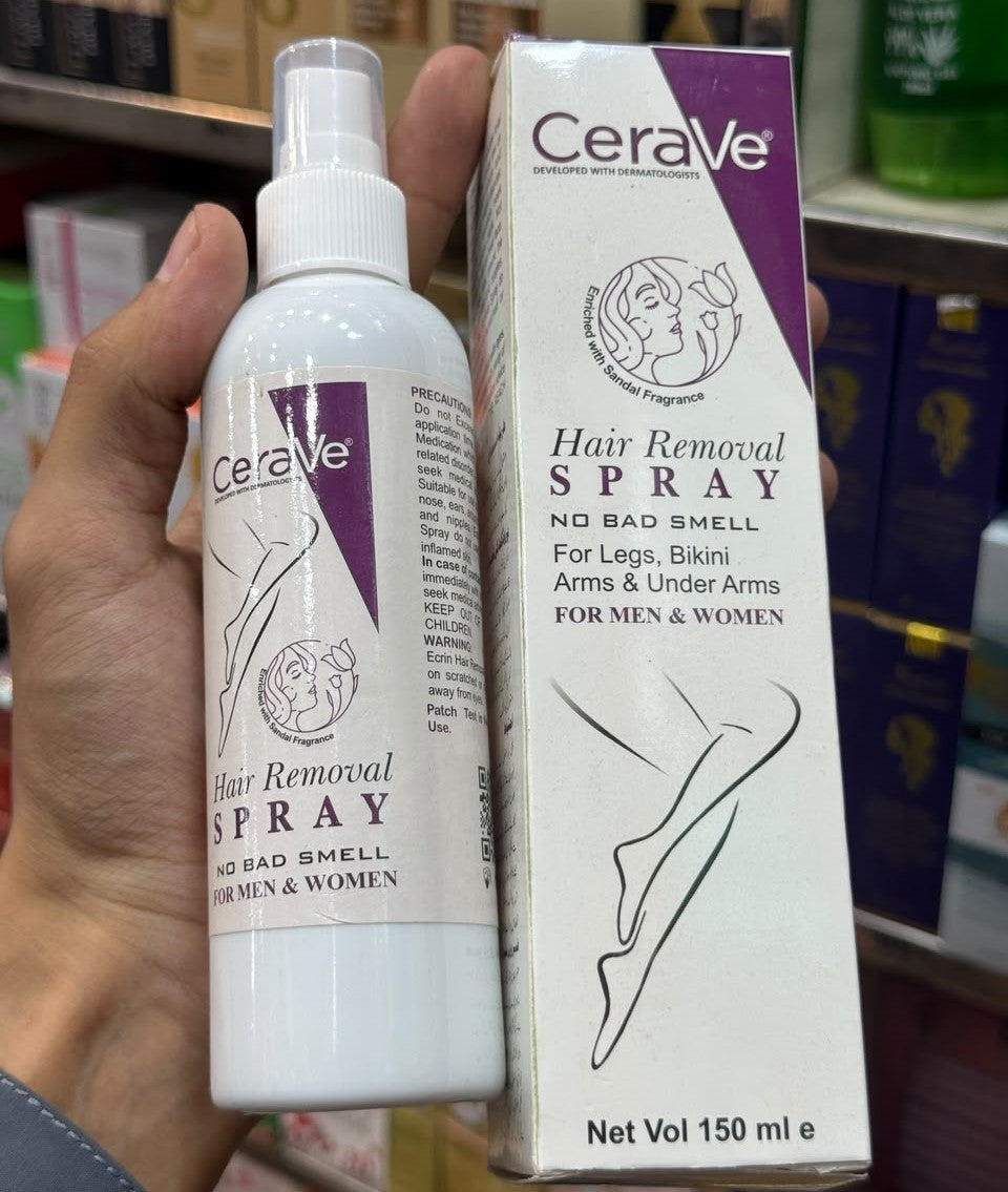 Purple CeraVe Hair Removal Spray Skincare Product For Men And Women - 150ML