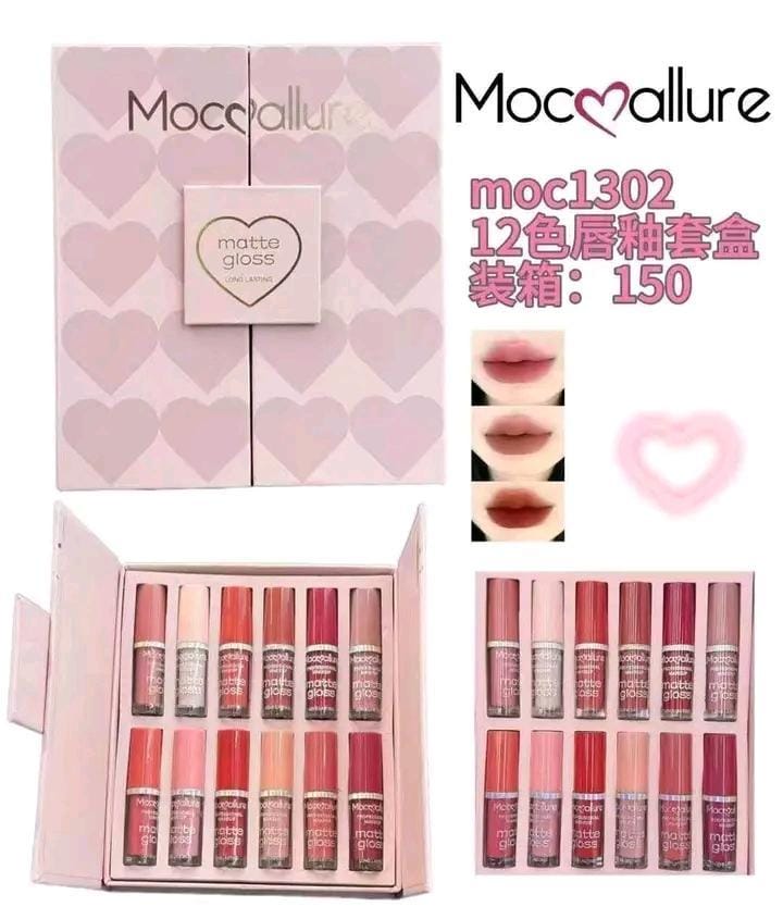 Mocallure 12 Pcs High Pigmented Lip Gloss Set